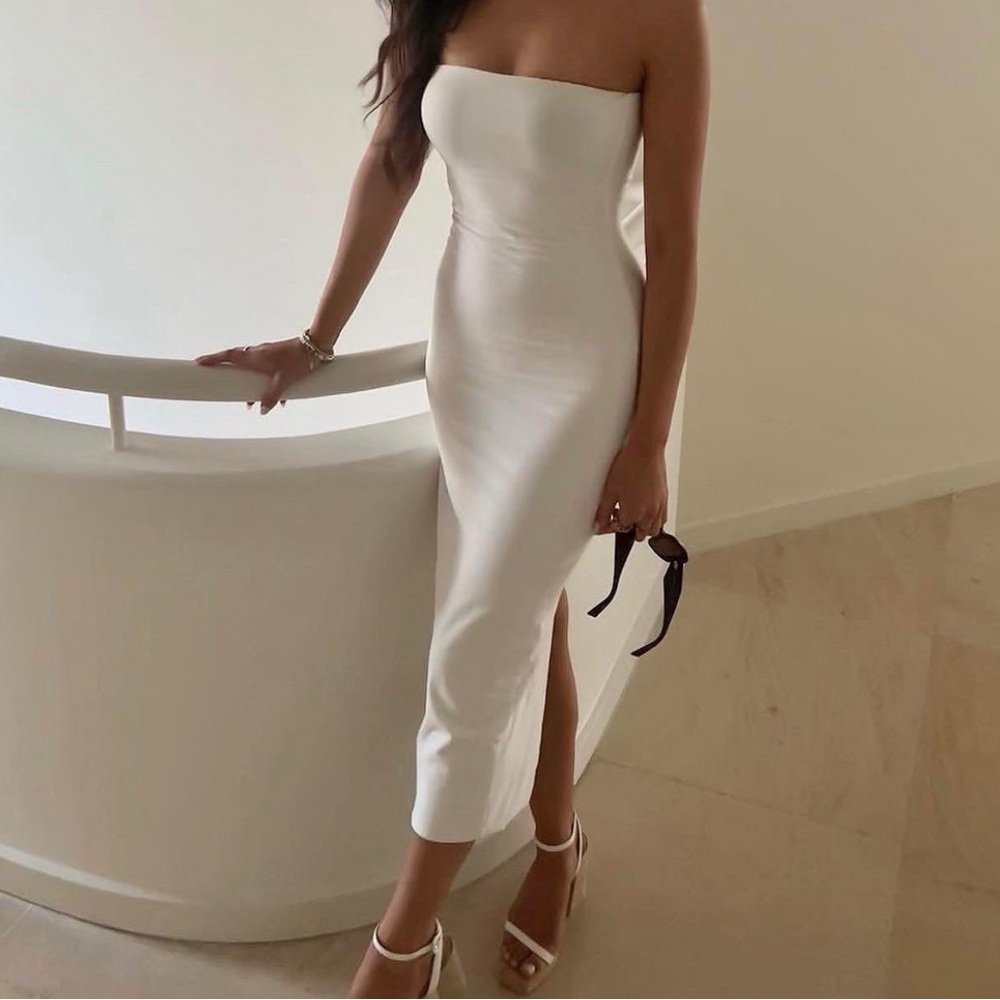 White Fox Midi Dress